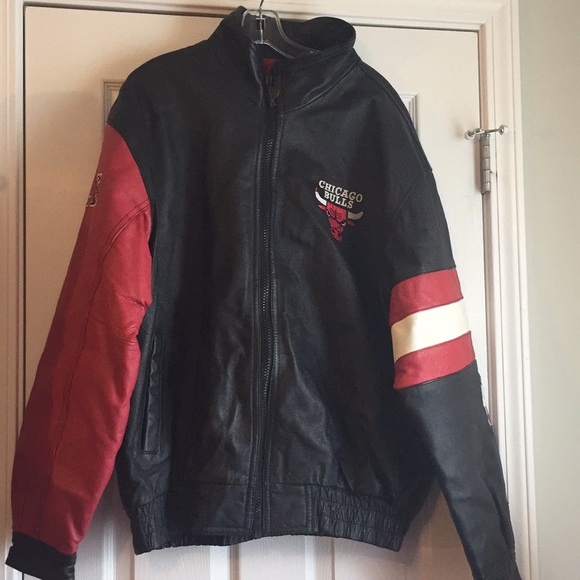 Pro player chicago bulls leather jacket Clearance